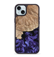 iPhone 15 Plus Wood Phone Case - Fannie (Purple, 808482)