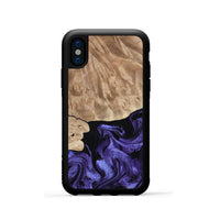 iPhone Xs Wood Phone Case - Fannie (Purple, 808482)