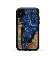 iPhone Xs Wood Phone Case - Lucero (Blue, 808496)