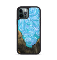 iPhone 12 Pro Wood Phone Case - Nell (Blue, 808497)