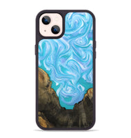 iPhone 14 Plus Wood Phone Case - Nell (Blue, 808497)