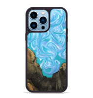 iPhone 14 Pro Max Wood Phone Case - Nell (Blue, 808497)