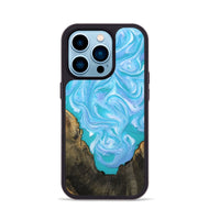 iPhone 14 Pro Wood Phone Case - Nell (Blue, 808497)