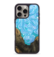 iPhone 16 Pro Max Wood Phone Case - Nell (Blue, 808497)
