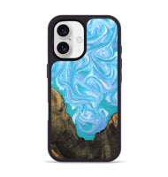 iPhone 17 Wood Phone Case - Nell (Blue, 808497)