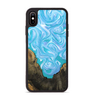 iPhone Xs Max Wood Phone Case - Nell (Blue, 808497)
