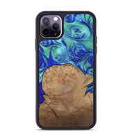 iPhone 11 Pro Max Wood Phone Case - Mettie (Blue, 808502)