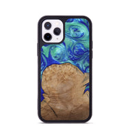 iPhone 11 Pro Wood Phone Case - Mettie (Blue, 808502)