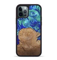 iPhone 12 Pro Max Wood Phone Case - Mettie (Blue, 808502)