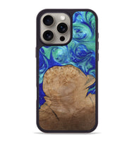 iPhone 16 Pro Max Wood Phone Case - Mettie (Blue, 808502)