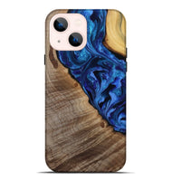 iPhone 14 Plus Wood Live Edge Phone Case - Mariam (Purple, 808586)