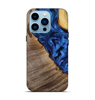 iPhone 14 Pro Wood Live Edge Phone Case - Mariam (Purple, 808586)