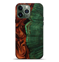 iPhone 13 Pro Max Wood Live Edge Phone Case - Della (Red, 808633)