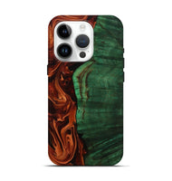 iPhone 15 Pro Wood Live Edge Phone Case - Della (Red, 808633)