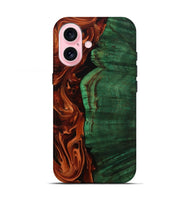 iPhone 17 Wood Live Edge Phone Case - Della (Red, 808633)