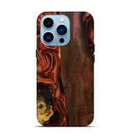 iPhone 14 Pro Wood Live Edge Phone Case - Elyssa (Red, 808648)