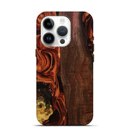 iPhone 15 Pro Wood Live Edge Phone Case - Elyssa (Red, 808648)
