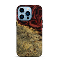 iPhone 14 Pro Wood Live Edge Phone Case - Shelbi (Red, 808656)