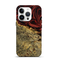iPhone 15 Pro Wood Live Edge Phone Case - Shelbi (Red, 808656)