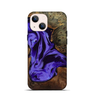 iPhone 13 mini Wood Live Edge Phone Case - Adell (Purple, 808660)