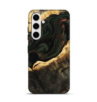 Galaxy S25 Wood Live Edge Phone Case - Lessie (Green, 808661)