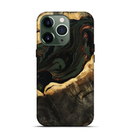 iPhone 13 Pro Wood Live Edge Phone Case - Lessie (Green, 808661)