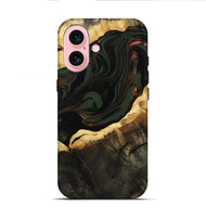 iPhone 16 Wood Live Edge Phone Case - Lessie (Green, 808661)