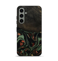 Galaxy S24 Wood Live Edge Phone Case - Mollie (Green, 808673)