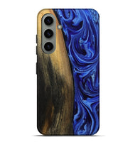 Galaxy S24 Plus Wood Live Edge Phone Case - Zachery (Blue, 808675)