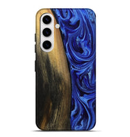 Galaxy S25 Plus Wood Live Edge Phone Case - Zachery (Blue, 808675)