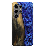 Galaxy S25 Ultra Wood Live Edge Phone Case - Zachery (Blue, 808675)