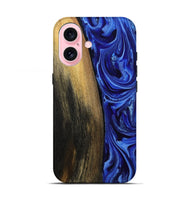 iPhone 17 Wood Live Edge Phone Case - Zachery (Blue, 808675)