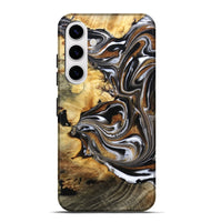 Galaxy S25 Plus Wood Live Edge Phone Case - Brice (Black & White, 808676)