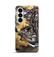 Galaxy S26 Wood Live Edge Phone Case - Brice (Black & White, 808676)