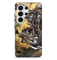 Galaxy S26 Ultra Wood Live Edge Phone Case - Brice (Black & White, 808676)