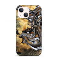 iPhone 13 Wood Live Edge Phone Case - Brice (Black & White, 808676)
