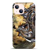 iPhone 14 Plus Wood Live Edge Phone Case - Brice (Black & White, 808676)