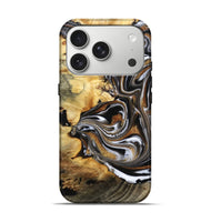 iPhone 17 Pro Wood Live Edge Phone Case - Brice (Black & White, 808676)