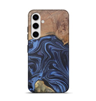 Galaxy S25 Wood Live Edge Phone Case - Herbert (Blue, 808678)