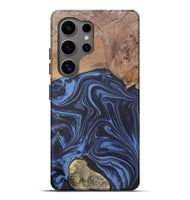 Galaxy S25 Ultra Wood Live Edge Phone Case - Herbert (Blue, 808678)