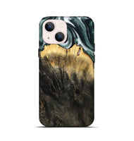 iPhone 13 mini Wood Live Edge Phone Case - Isidore (Black & White, 808679)