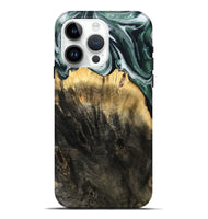 iPhone 15 Pro Max Wood Live Edge Phone Case - Isidore (Black & White, 808679)