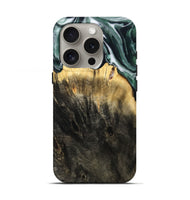 iPhone 16 Pro Wood Live Edge Phone Case - Isidore (Black & White, 808679)