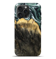 iPhone 16 Pro Max Wood Live Edge Phone Case - Isidore (Black & White, 808679)