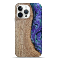 iPhone 15 Pro Max Wood Live Edge Phone Case - Tess (Purple, 808690)