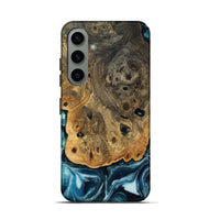 Galaxy S24 Wood Live Edge Phone Case - Aaron (Blue, 808699)