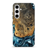 Galaxy S25 Plus Wood Live Edge Phone Case - Aaron (Blue, 808699)
