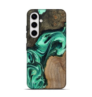 Galaxy S25 Wood Live Edge Phone Case - Berkley (Green, 808701)