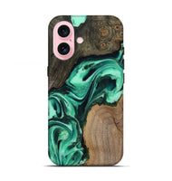 iPhone 17 Wood Live Edge Phone Case - Berkley (Green, 808701)