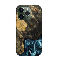 iPhone 13 Pro Wood Live Edge Phone Case - Raven (Blue, 808706)